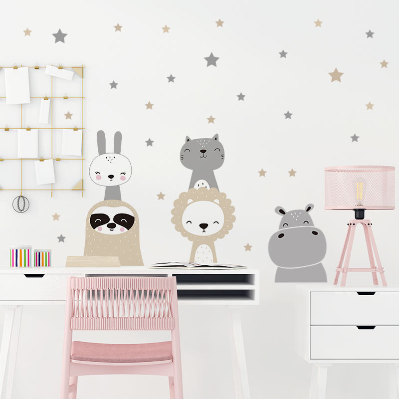 Animals & Stars - Wall Sticker of 2 Styles