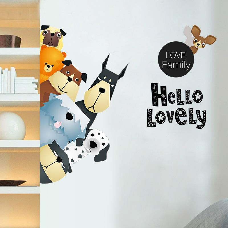 Greeting Dogs - Wall Sticker