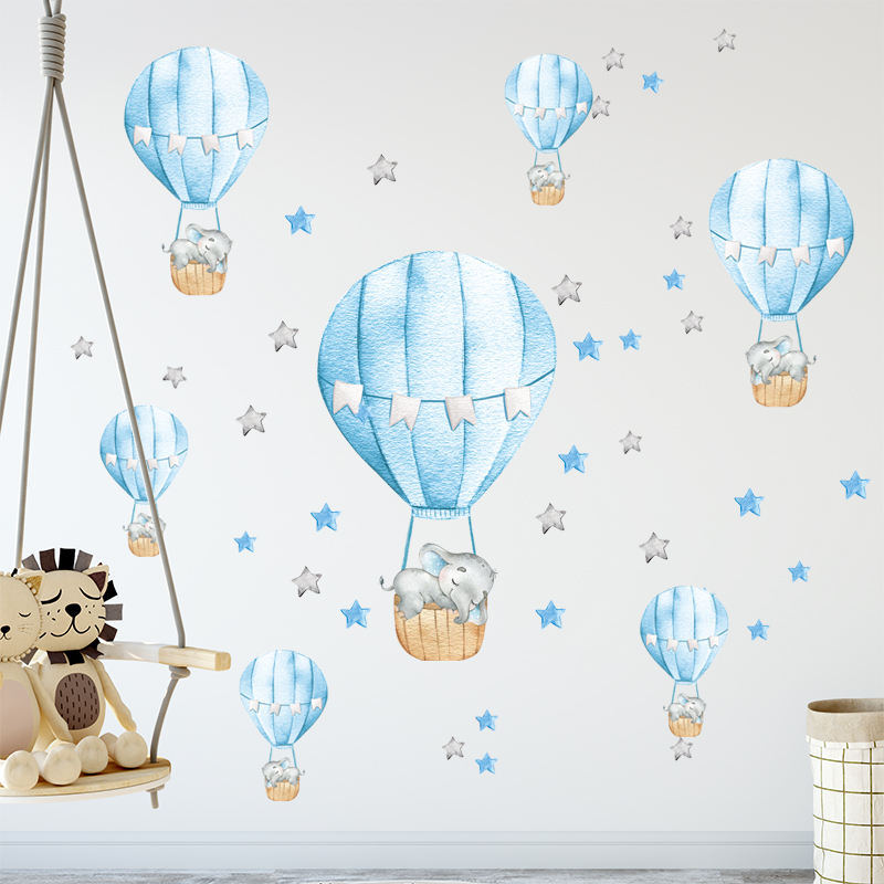 Elephants & Balloons - Wall Sticker