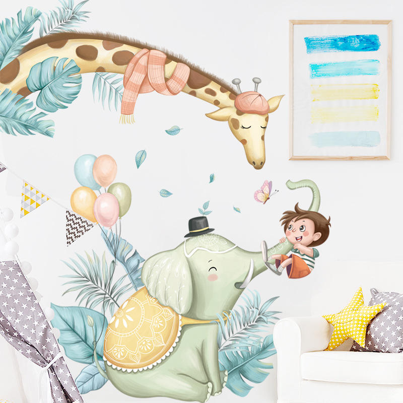 Elephant & Giraffe - Wall Sticker