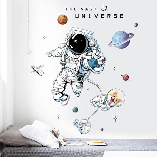 Spaceman & Dog - Wall Sticker