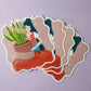 Set of Cute Die Cut Sticker - 7 Pieces