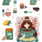 Tea Lover with Cup - Sticker Set