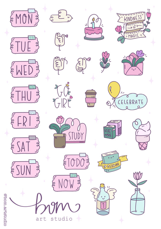 Weekdays Planner - Sticker Set